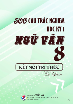 500 CÂU TRẮC NGHIỆM NGỮ VĂN 8 - HỌC KỲ 1