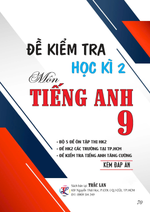 ĐỀ KIỂM TRA TIẾNG ANH 9 - HKII