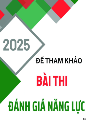 ĐỀ THAM KHẢO BÀI THI ĐÁNH GIÁ NĂNG LỰC