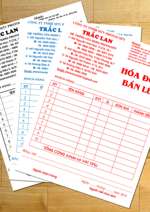 IN BIỂU MẪU, HÓA ĐƠN BÁN HÀNG