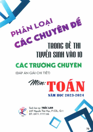 PHÂN LOẠI CÁC CHUYÊN ĐỀ MÔN TOÁN CHUYÊN