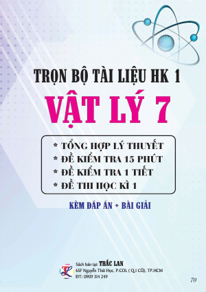 TRỌN BỘ TÀI LIỆU HK1 VẬT LÝ LỚP 7