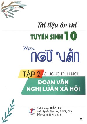 T&Agrave;I LIỆU &Ocirc;N THI TUYỂN SINH 10 M&Ocirc;N NGỮ VĂN - TẬP 2