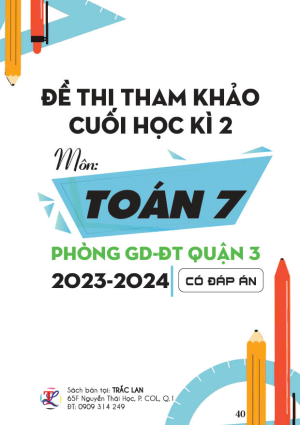 Đề thi tham khảo cuối học kỳ 2 môn Toán 7 - BGD-ĐT Quận 3