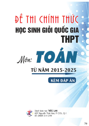 Đề thi chính thức học sinh giỏi Quốc Gia THPT môn Toán từ 2015-2025