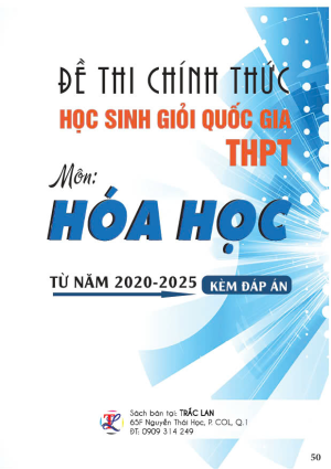 Đề thi chính thức học sinh giỏi Quốc Gia THPT môn Hóa Học năm 2020 - 2025