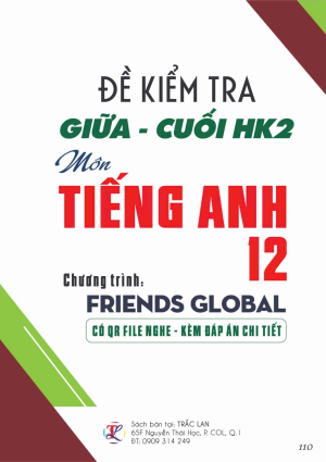 Đề kiểm tra giữa - cuối kỳ HK2 môn Tiếng Anh 12