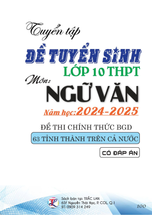 Đề tuyển sinh lớp 10 THPT môn Ngữ Văn năm học 2024 - 2025 