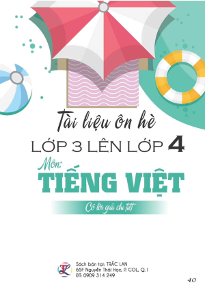 Tài liệu ôn hè lớp 3 lên 4 môn Tiếng Việt 