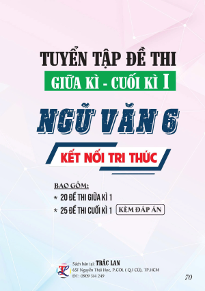 TUYỂN TẬP ĐỀ THI GIỮA - CUỐI KỲ 1 NGỮ VĂN LỚP 6 - KẾT NỐI TRI TRỨC