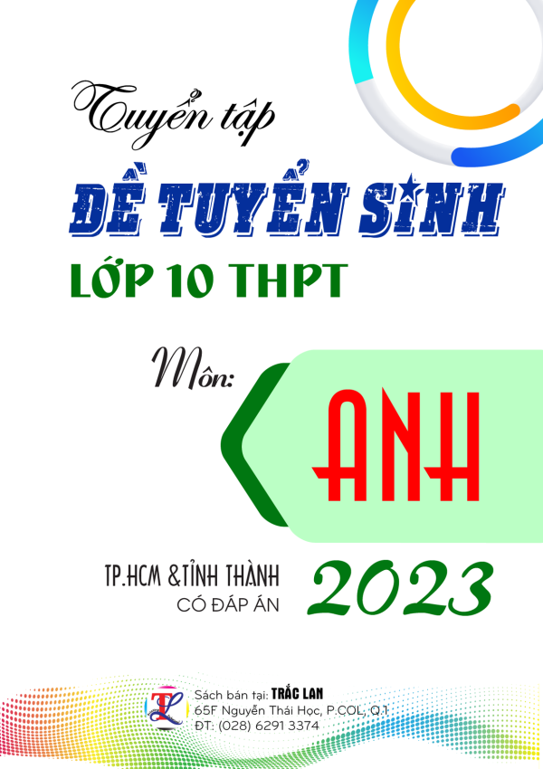 Đề tuyển sinh TIẾNG ANH TP.HCM & TỈNH