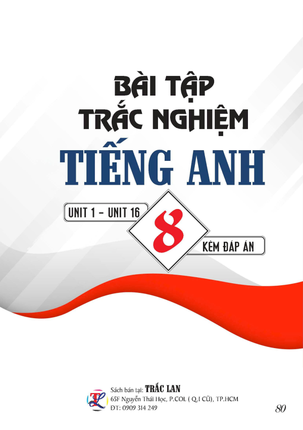 BÀI TẬP TRẮC NGHIỆM TIẾNG ANH 8