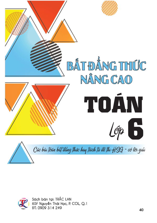 BẤT ĐẲNG THỨC NÂNG CAO - TOÁN LỚP 6