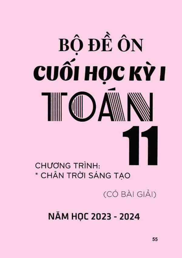 BỘ ĐỀ ÔN CUỐI HỌC KỲ I TOÁN 11