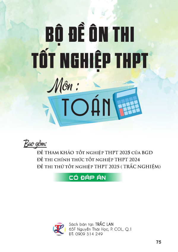 BỘ ĐỀ ÔN THI TỐT NGHIỆP THPT MÔN TOÁN