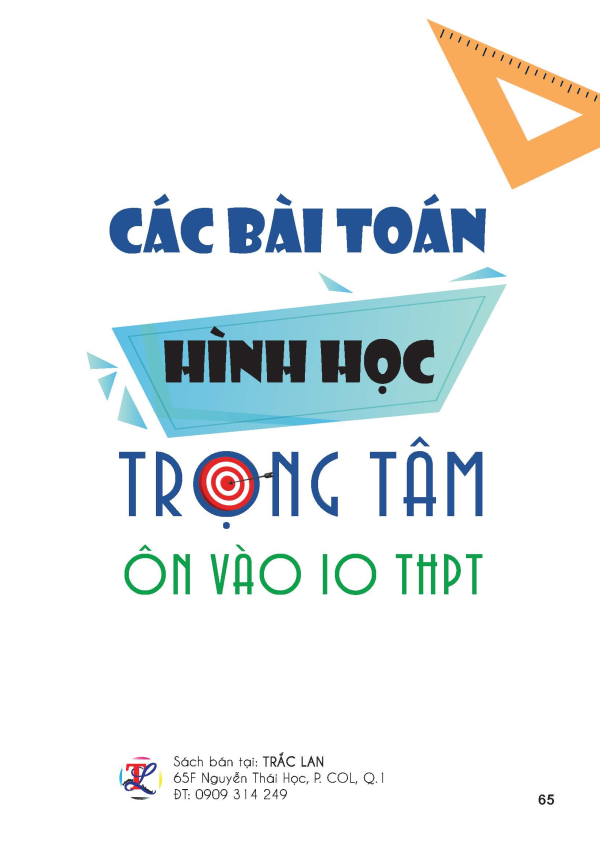 CÁC BÀI TOÁN HÌNH HỌC TRỌNG TÂM TUYỂN SINH VÀO LỚP 10