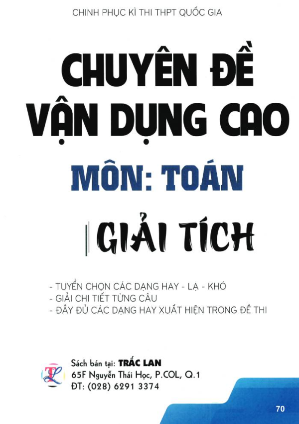CHUYÊN ĐỀ VẬN DỤNG CAO MÔN TOÁN (GIẢI TÍCH)