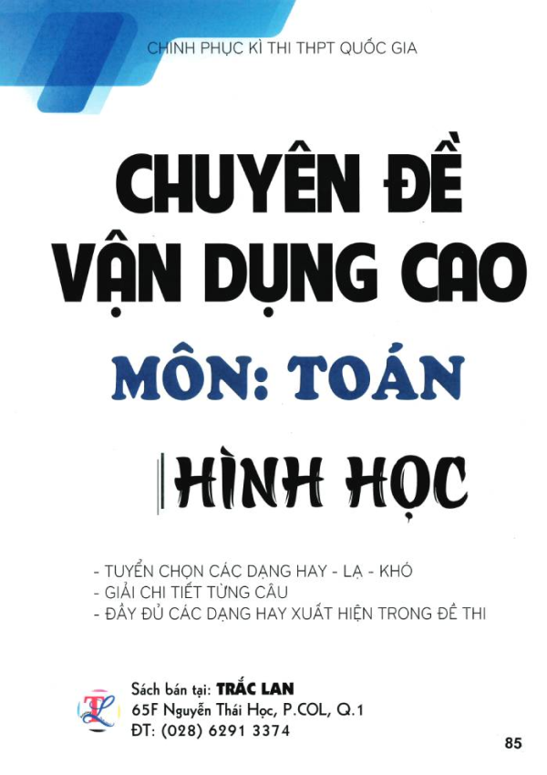 CHUYÊN ĐỀ VẬN DỤNG CAO MÔN TOÁN (HÌNH HỌC)