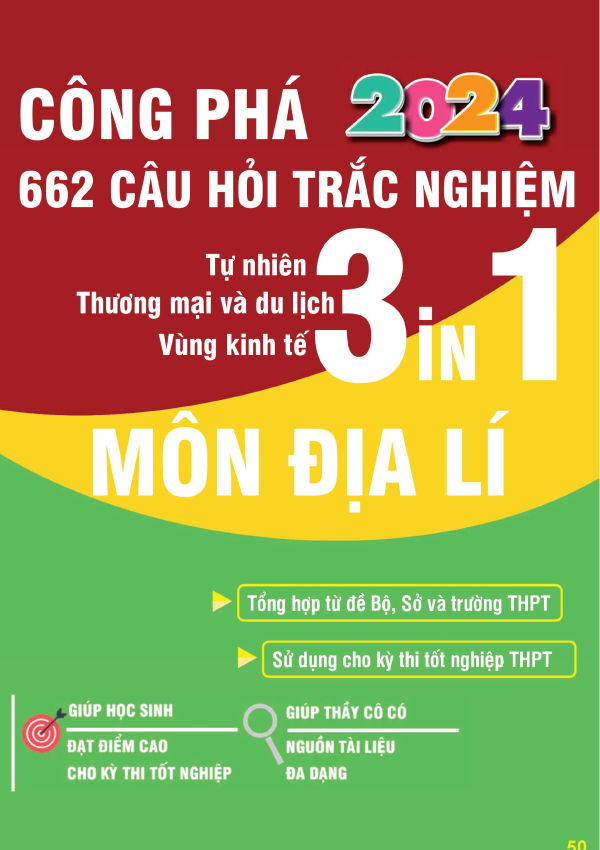 CÔNG PHÁ 662 CÂU HỎI TRẮC NGHIỆM MÔN ĐỊA LÍ