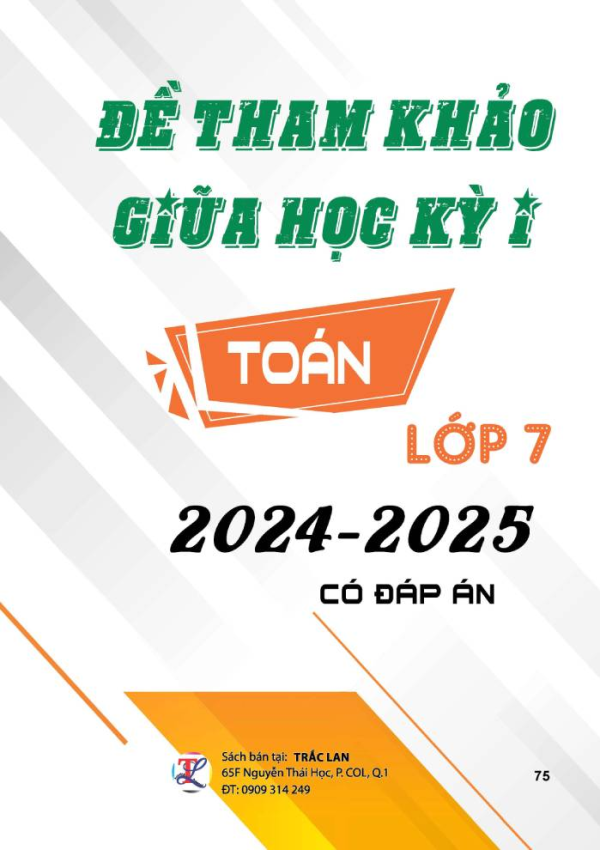 ĐỀ THAM KHẢO GIỮA HỌC KỲ I MÔN TOÁN 7