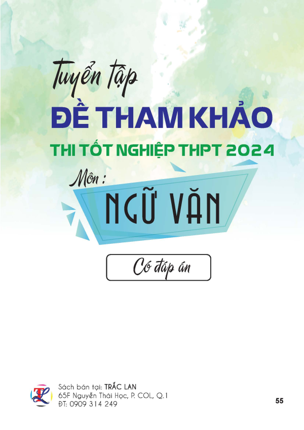 ĐỀ THAM KHẢO THI TN THPT 2024 MÔN NGỮ VĂN