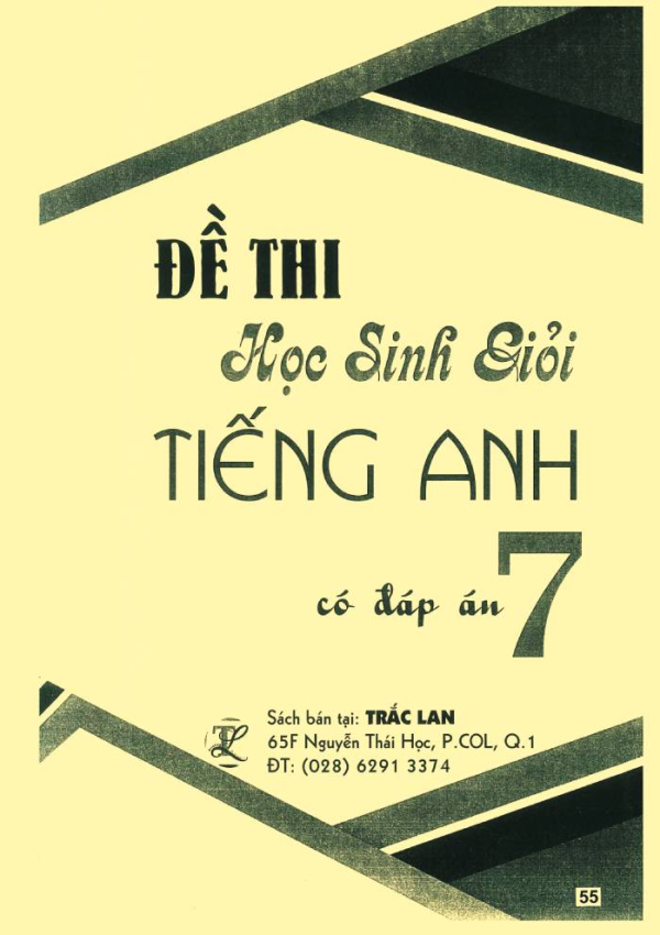 ĐỀ THI HỌC SINH GIỎI TIẾNG ANH 7