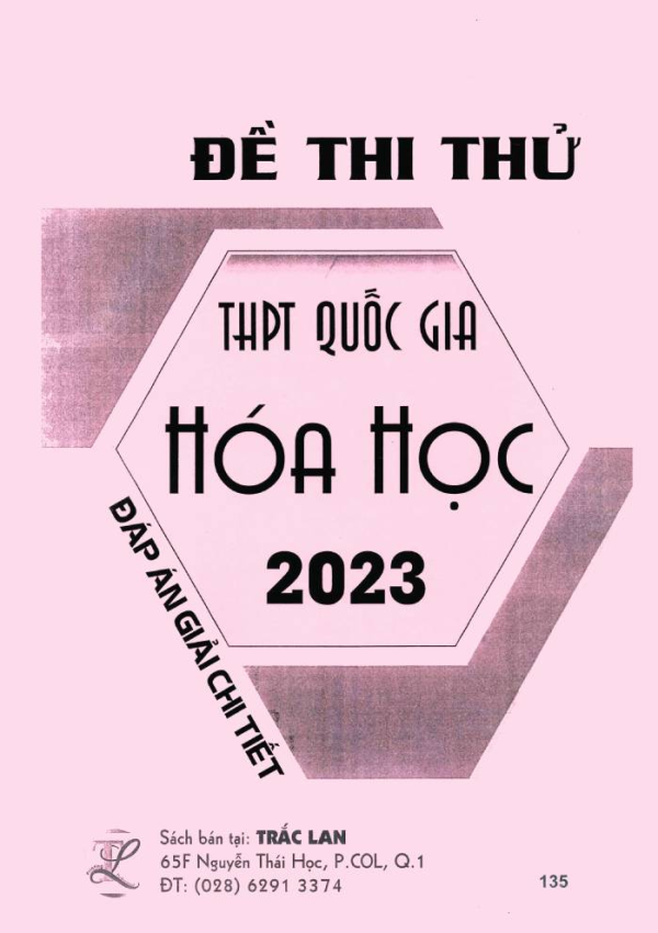 ĐỀ THI THỬ THPT QUỐC GIA 2023 MÔN HÓA HỌC