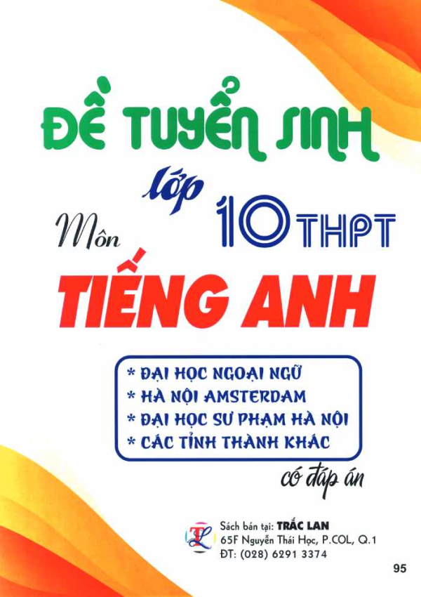 ĐỀ TUYỂN SINH LỚP 10 MÔN TIẾNG ANH