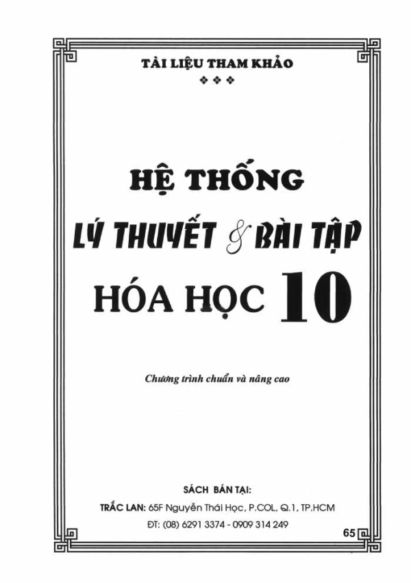 HỆ THỐNG LÝ THUYẾT & BÀI TẬP HOÁ HỌC 10