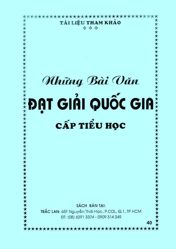 NHỮNG BÀI VĂN ĐẠT GIẢI QUỐC GIA CẤP TIỂU HỌC