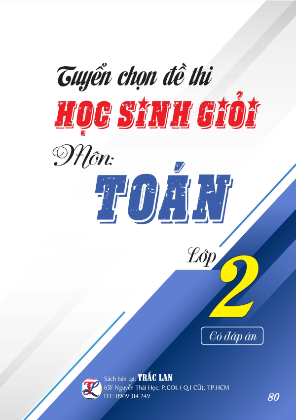 TUYỂN CHỌN ĐỀ THI HSG M&Ocirc;N TO&Aacute;N LỚP 2