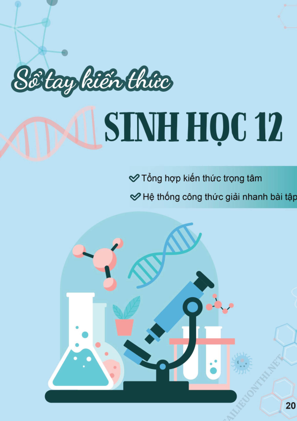SỐ TAY KIẾN THỨC SINH HỌC 12