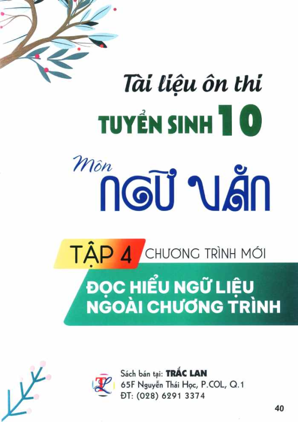 TÀI LIỆU ÔN THI TUYỂN SINH 10 MÔN NGỮ VĂN - TẬP 4