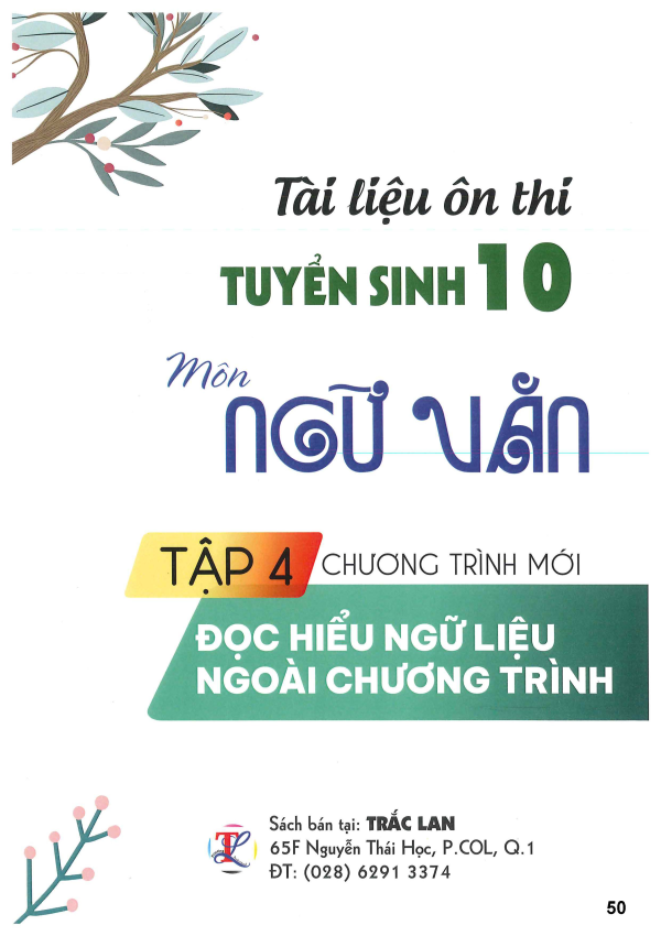 T&Agrave;I LIỆU &Ocirc;N THI TUYỂN SINH 10 M&Ocirc;N NGỮ VĂN - TẬP 4