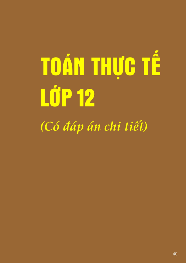 TOÁN THỰC TẾ LỚP 12