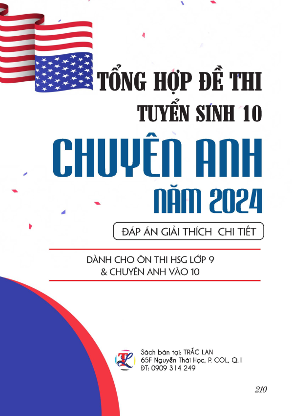 TỔNG HỢP ĐỀ THI TS10 CHUY&Ecirc;N ANH NĂM 2024