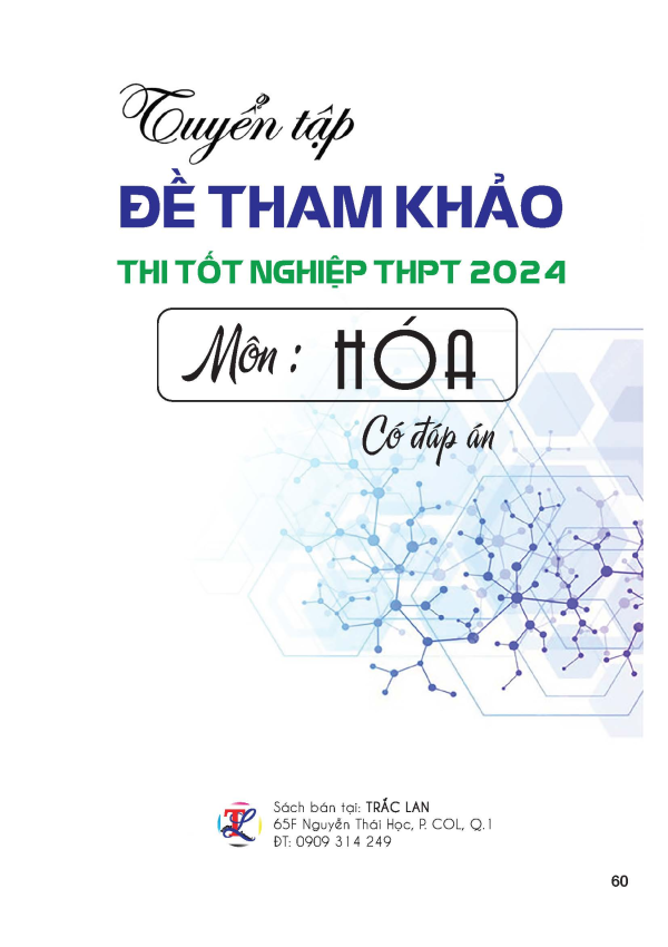 ĐỀ THAM KHẢO THI TN THPT 2024 MÔN HÓA