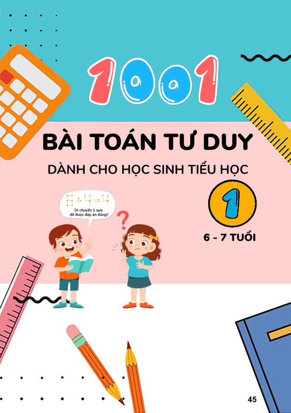 1001 Bài Toán tư duy dành cho học sinh tiểu học (lớp 1)