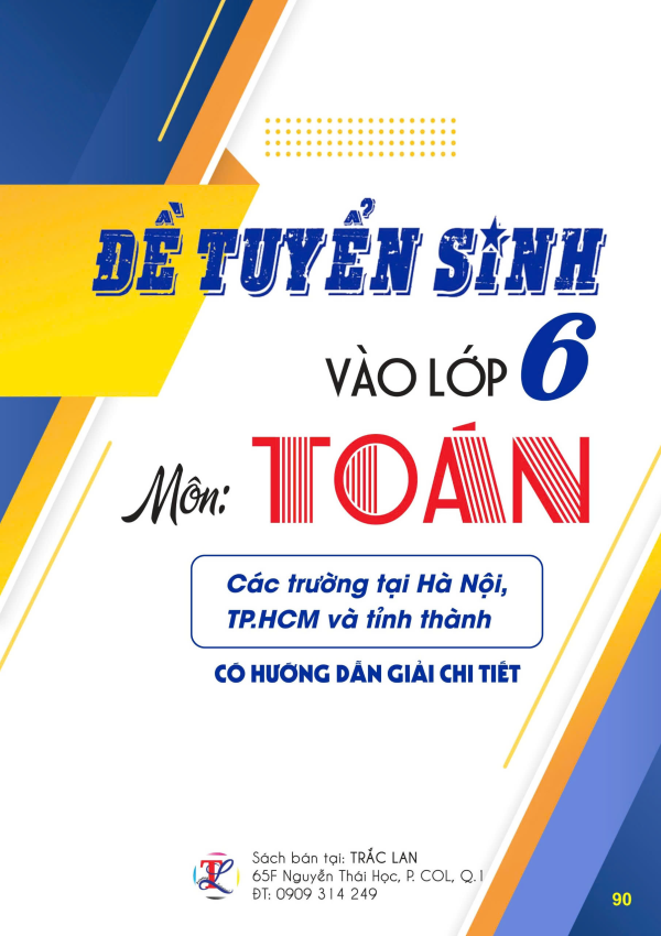 Đề tuyển sinh vào lớp 6 môn Toán