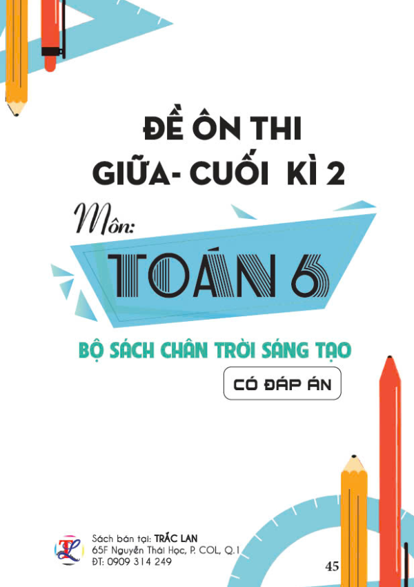 Đề Ôn Thi giữa - cuối kỳ 2 Toán 6 - Bộ sách chân trời sáng tạo