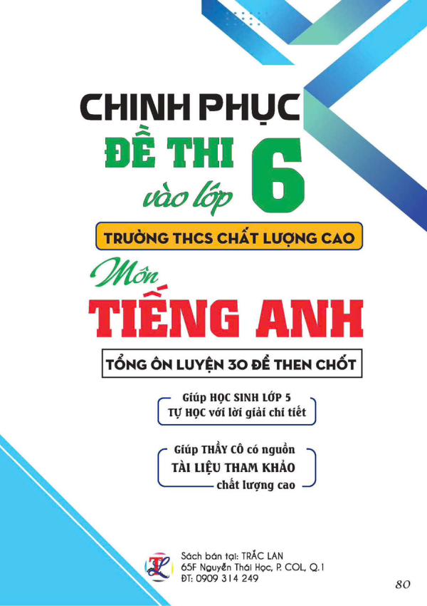 Chinh phục đề thi vào lớp 6 môn Tiếng Anh