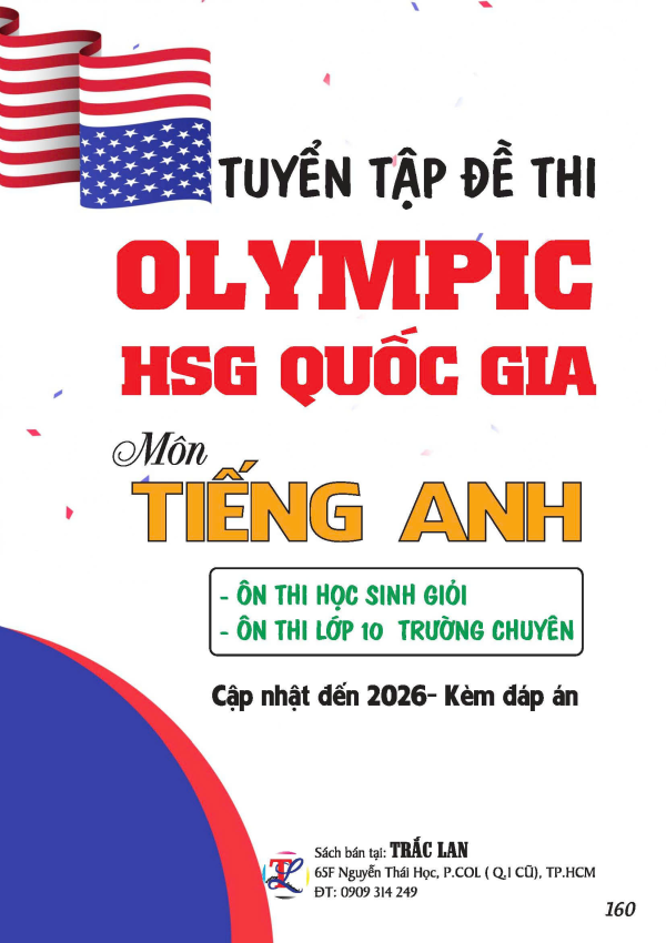 TUYỂN TẬP ĐỀ THI OLYMPIC HSG QUỐC GIA M&Ocirc;N TIẾNG ANH CẬP NHẬT ĐẾN 2026